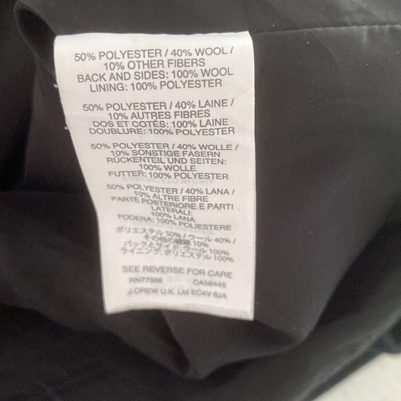 J CREW wool blend midi dress chevron stripe 0 classic work office pencil navy - Picture 5 of 7